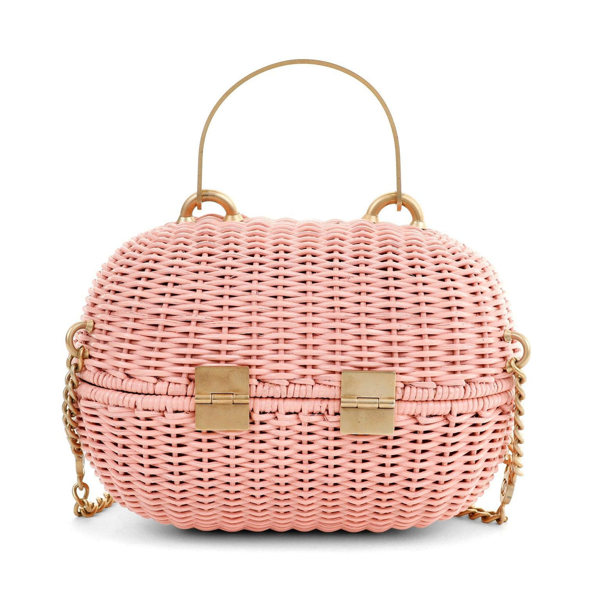 Chanel Oval Pink Basket w/ Gold Hardware Runway