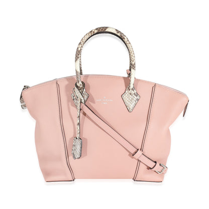 Louis Vuitton Python Trim Pink Leather Soft Lockit MM