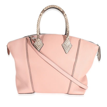 Louis Vuitton Python Trim Pink Leather Soft Lockit MM