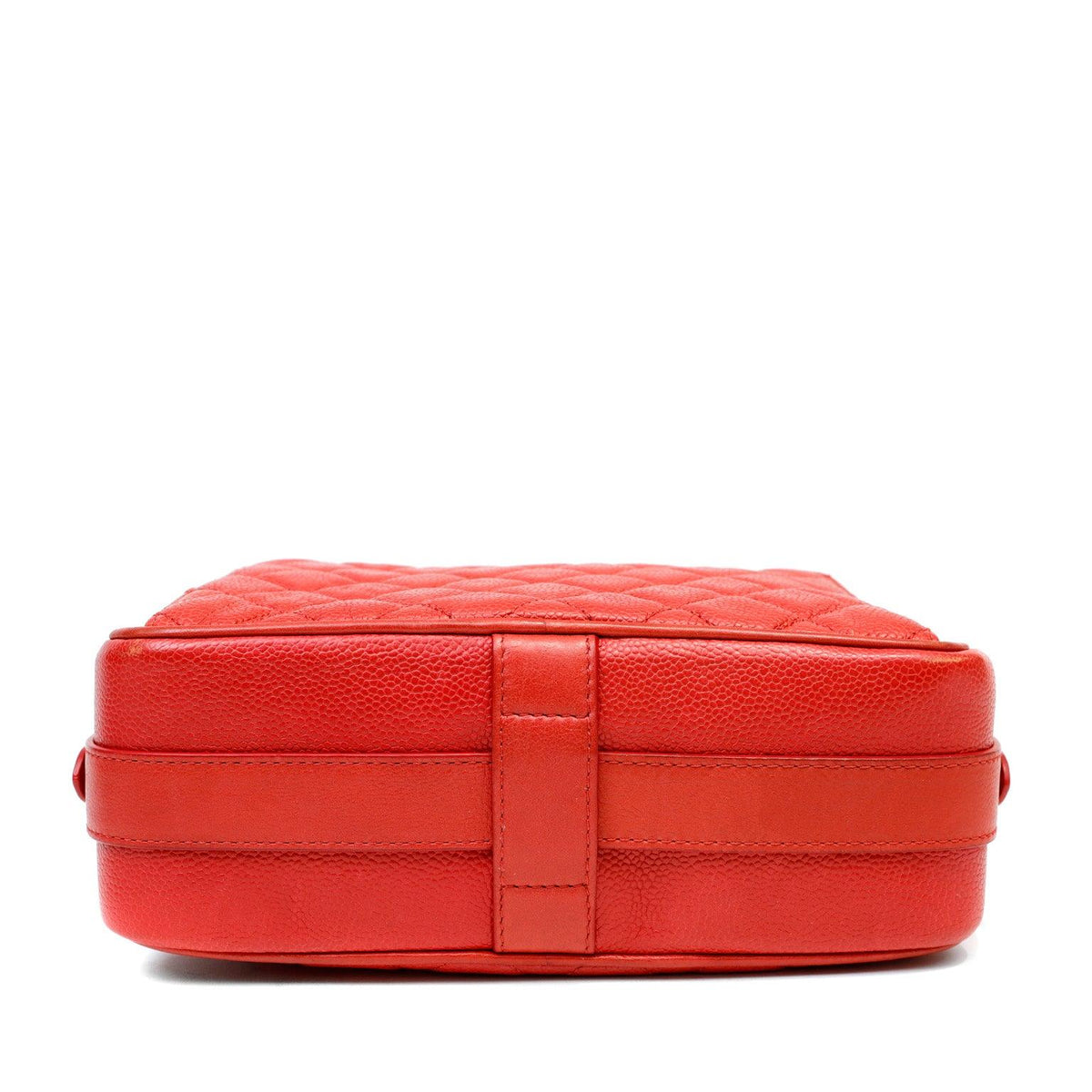 Chanel Bright Red Caviar Crossbody w/ Gunmetal Hardware