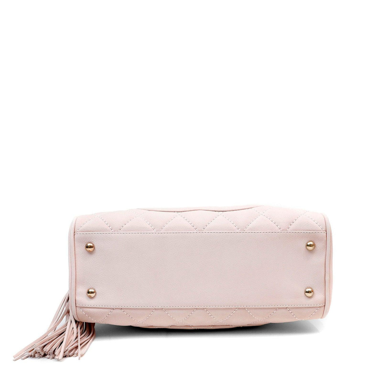 Chanel Light Pink Brushed Caviar Mini Tote with Tassel