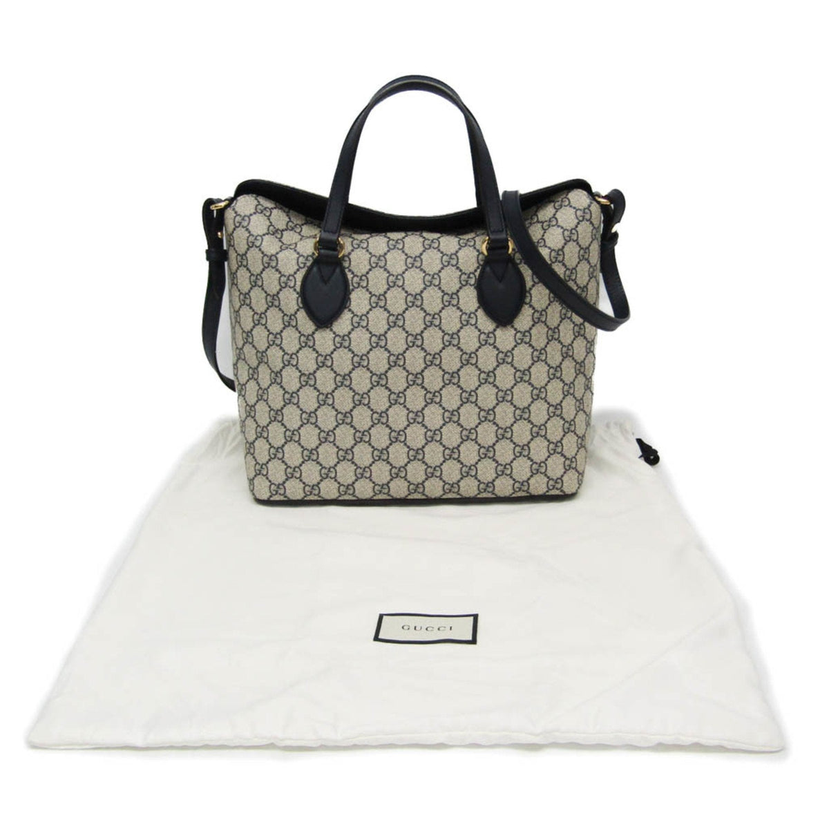 Gucci Supreme Gg Navy Canvas Tote Bag
