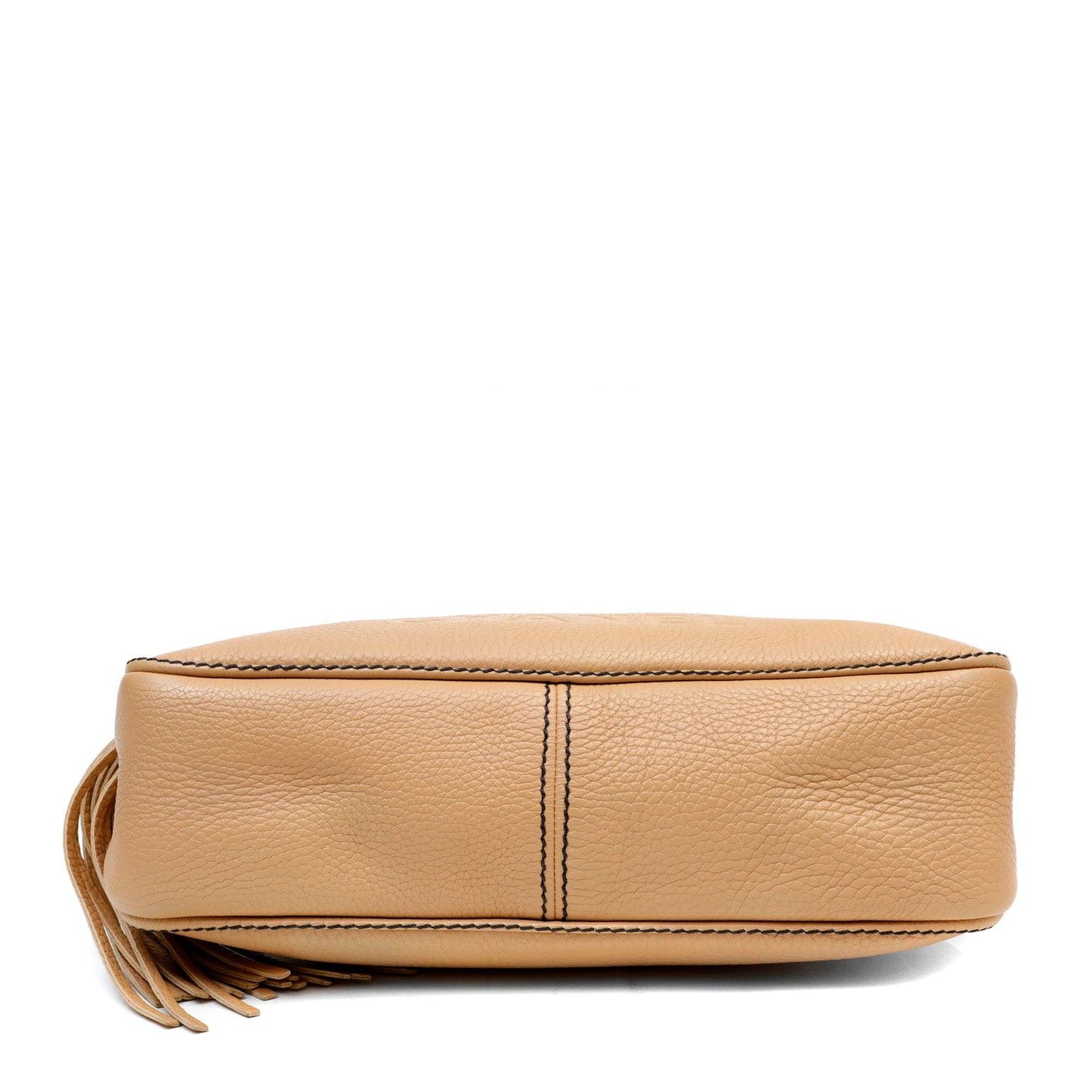 Chanel Beige Pebbled Leather LAX Shoulder Bag