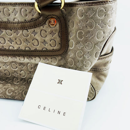 Celine Suede Arc de Triomphe Dark Flower Tote Bag TWS