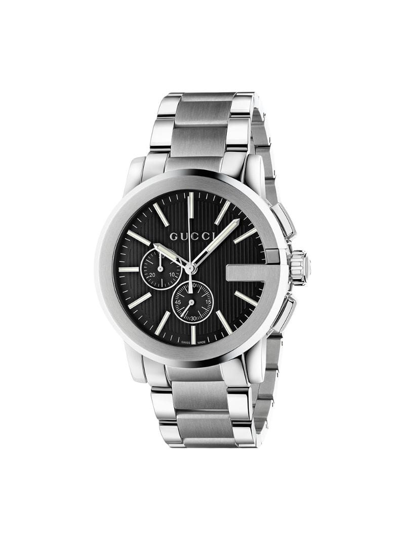 Gucci - G-Chrono watch, 44mm - men - Steel - One Size - Metallic