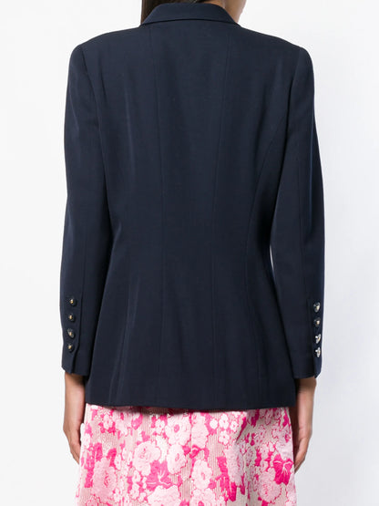 Navy Layered Pockets Blazer