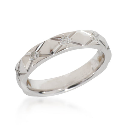 Matelasse Band in  Platinum 0.25 CTW
