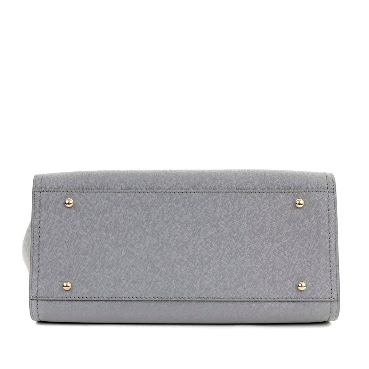 Chanel Grey Caviar Deauville Studded Tote with Silver Hardware