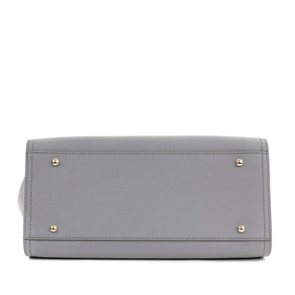 Chanel Grey Caviar Deauville Studded Tote with Silver Hardware