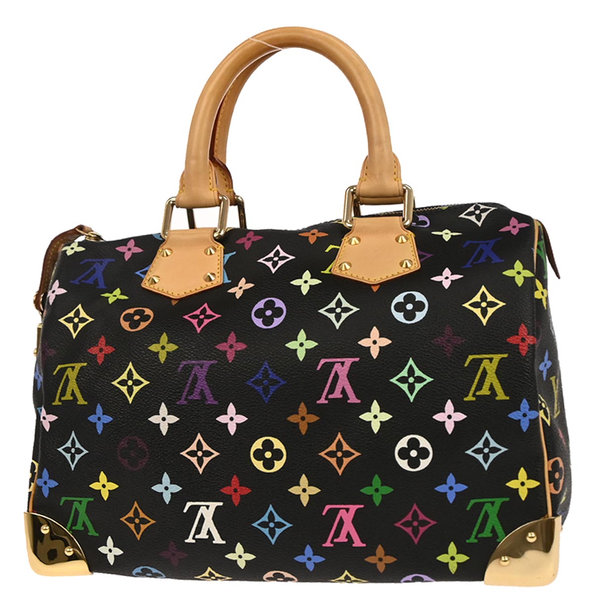 Louis Vuitton 2005 Black Monogram Multicolor Speedy 30 Handbag M92642