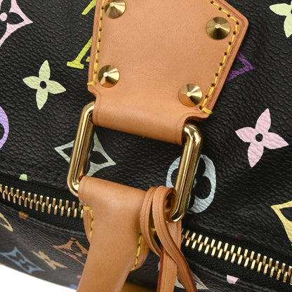 Louis Vuitton 2004 Black Monogram Multicolor Speedy 30 Handbag M92642