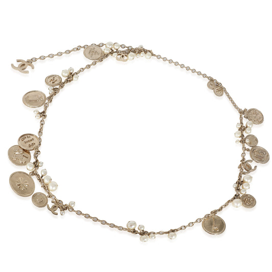 Chanel B  P Long Medallion Necklace in Base Metal