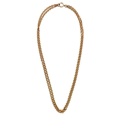 Chanel Vintage Plain Gold Link Chain Necklace