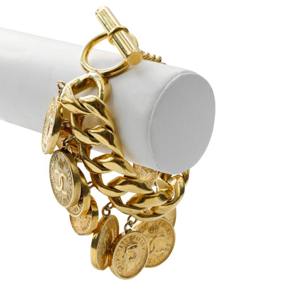 Chanel Vintage Gold Coins Charm Bracelet (1980's)