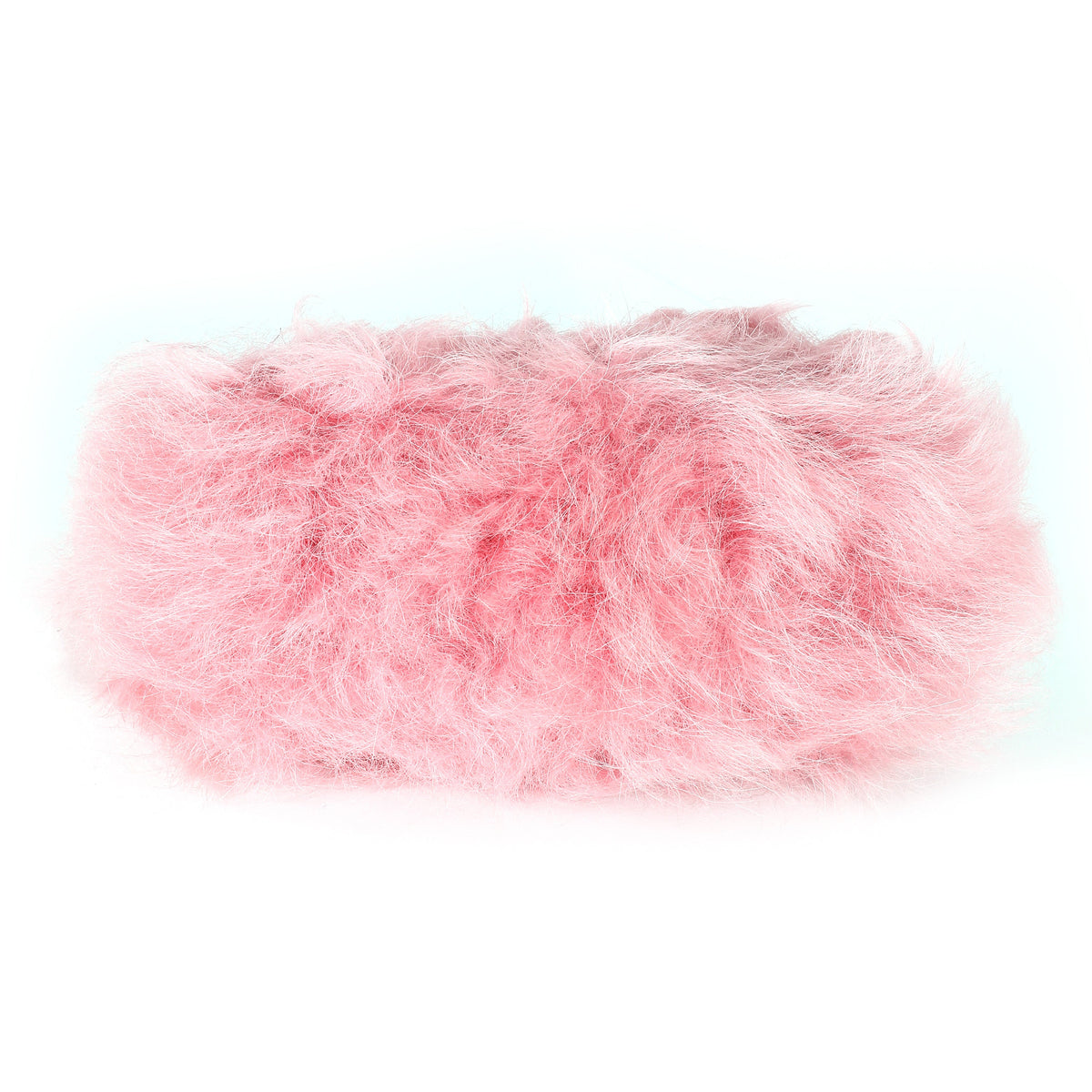 Pink Shearling Lambskin Jewel Hook Card Holder