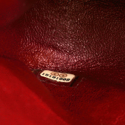 Chanel Dark Red Patent Leather Medium Classic with Silver Hardware