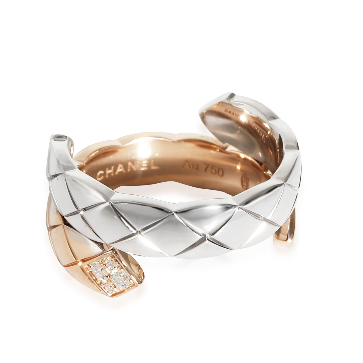 Chanel Coco Crush Diamond Ring in k  Tone Gold . CTW