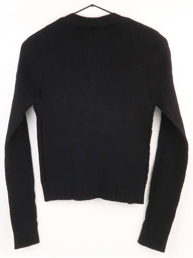 CC Button Round Cardigan Black Chanel
