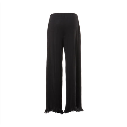 Chanel P75 Casimir X Silk Pants 38  Black Ladies
