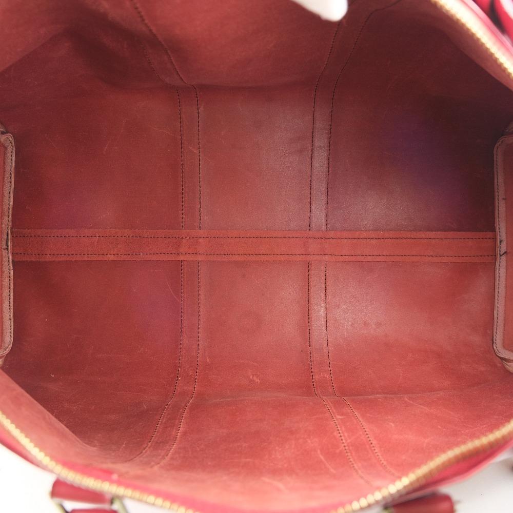 Louis Vuitton Red Leather Keepall 50 travel bag