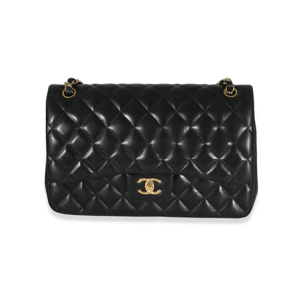 Chanel Black Quilted Lambskin Jumbo Double New Bag