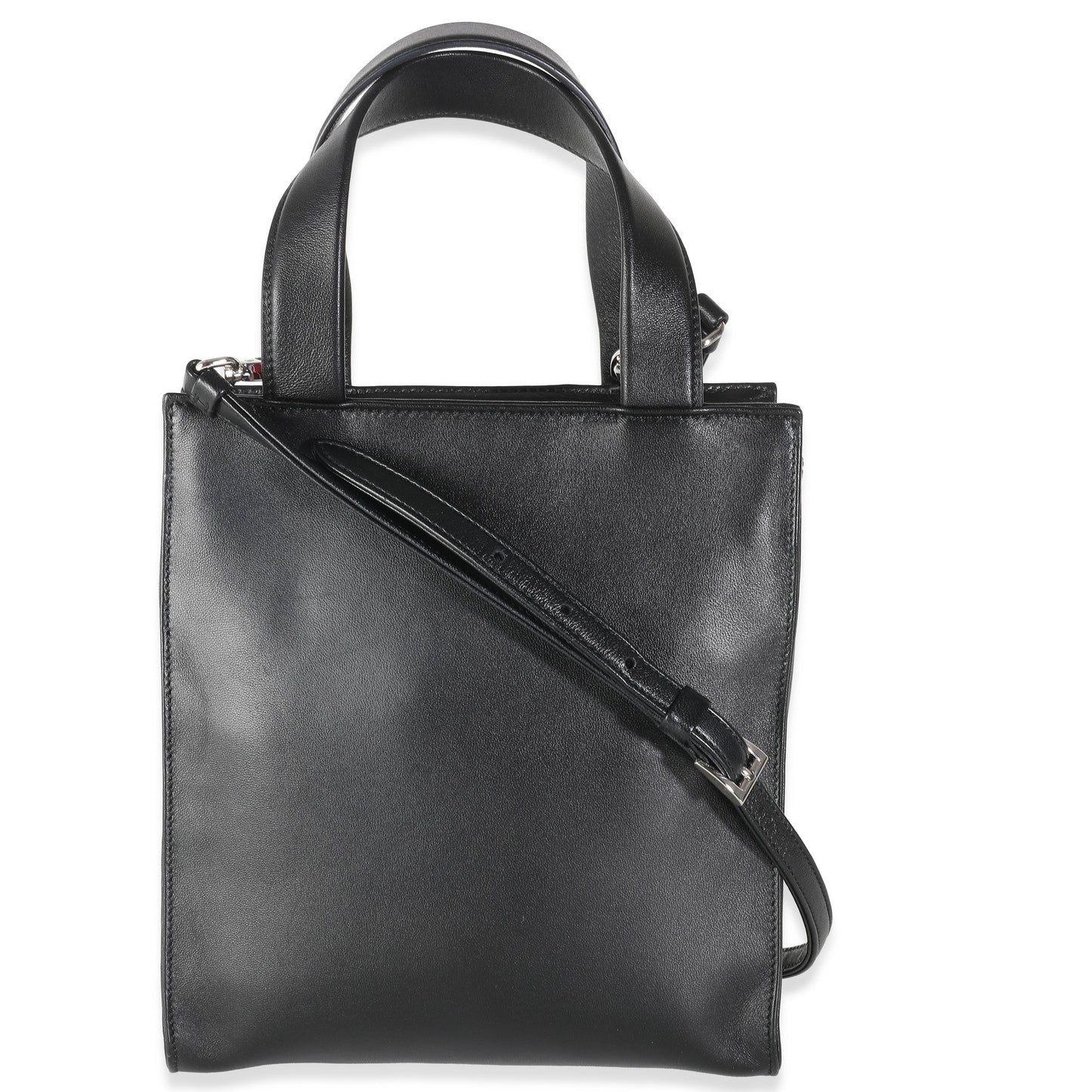 PRADA Black Nappa Small Triangle Pocket Tote