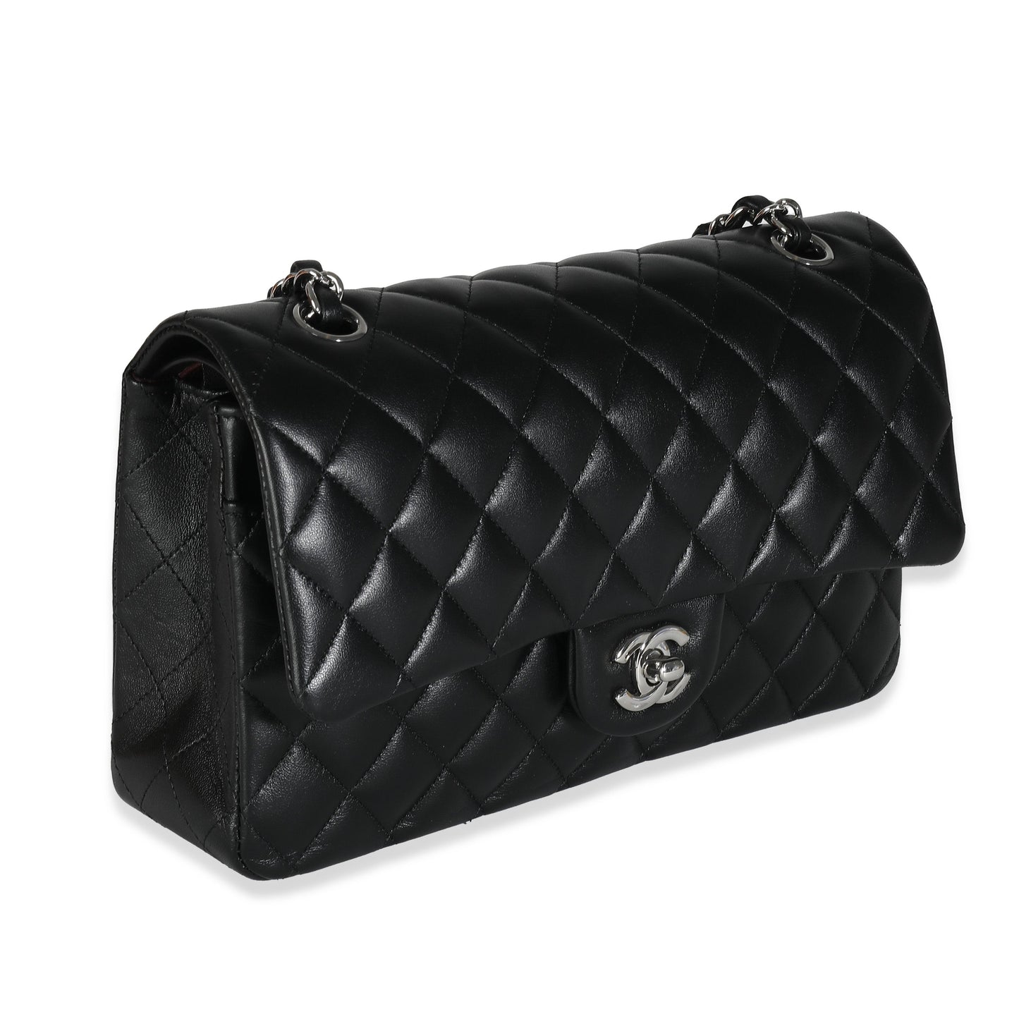 Black Quilted Lambskin Medium Classic Double Flap Bag