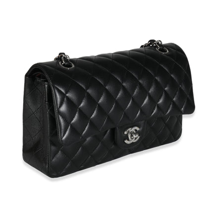 Black Quilted Lambskin Medium Classic Double Flap Bag