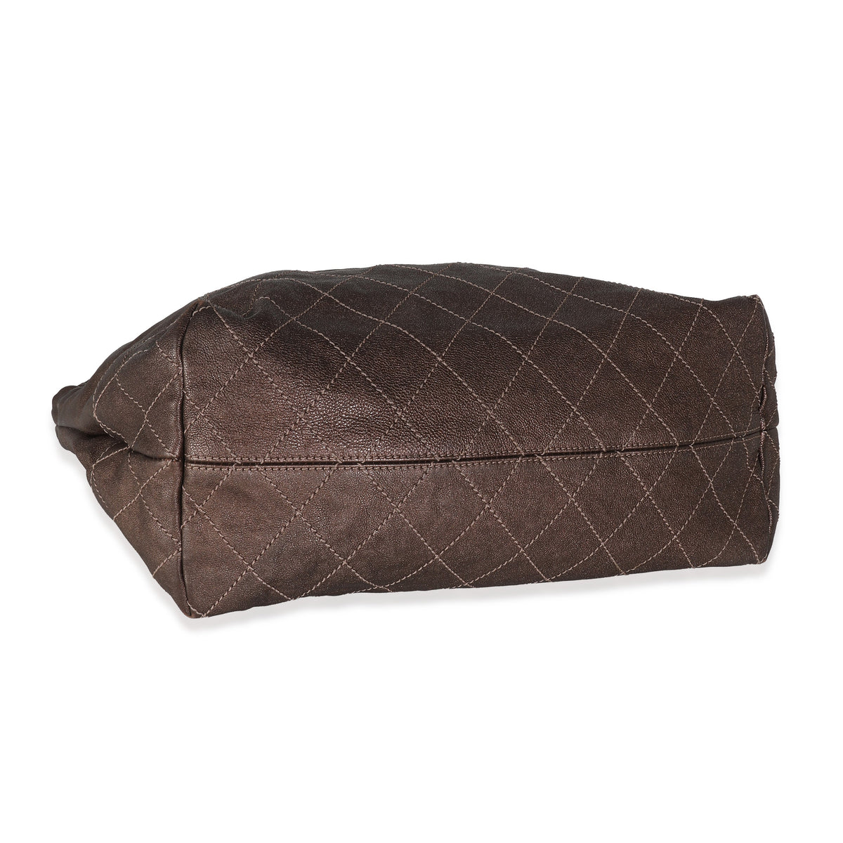 Brown Distressed Caviar Coco Cabas XL Tote