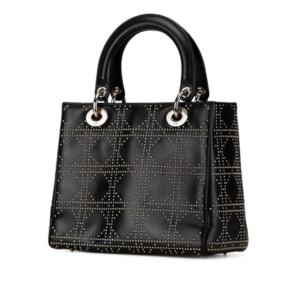 Medium Lambskin Cannage Studded Supple Lady Dior