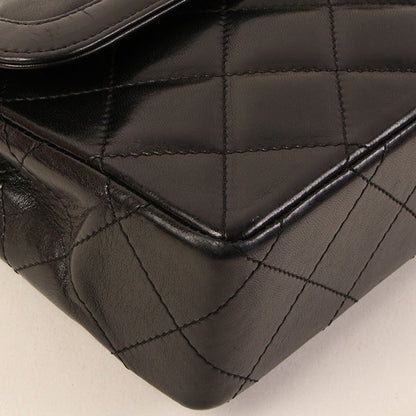 CHANEL Around 1992 Made Paris Limited Design Flap Chain Bag Black