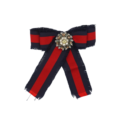 Gucci Web Grosgrain Bow Brooch