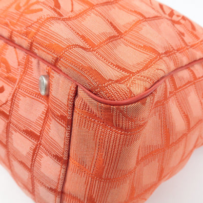 CHANEL New Travel Line Nylon Jacquard Leather Tote Bag TGM A15826