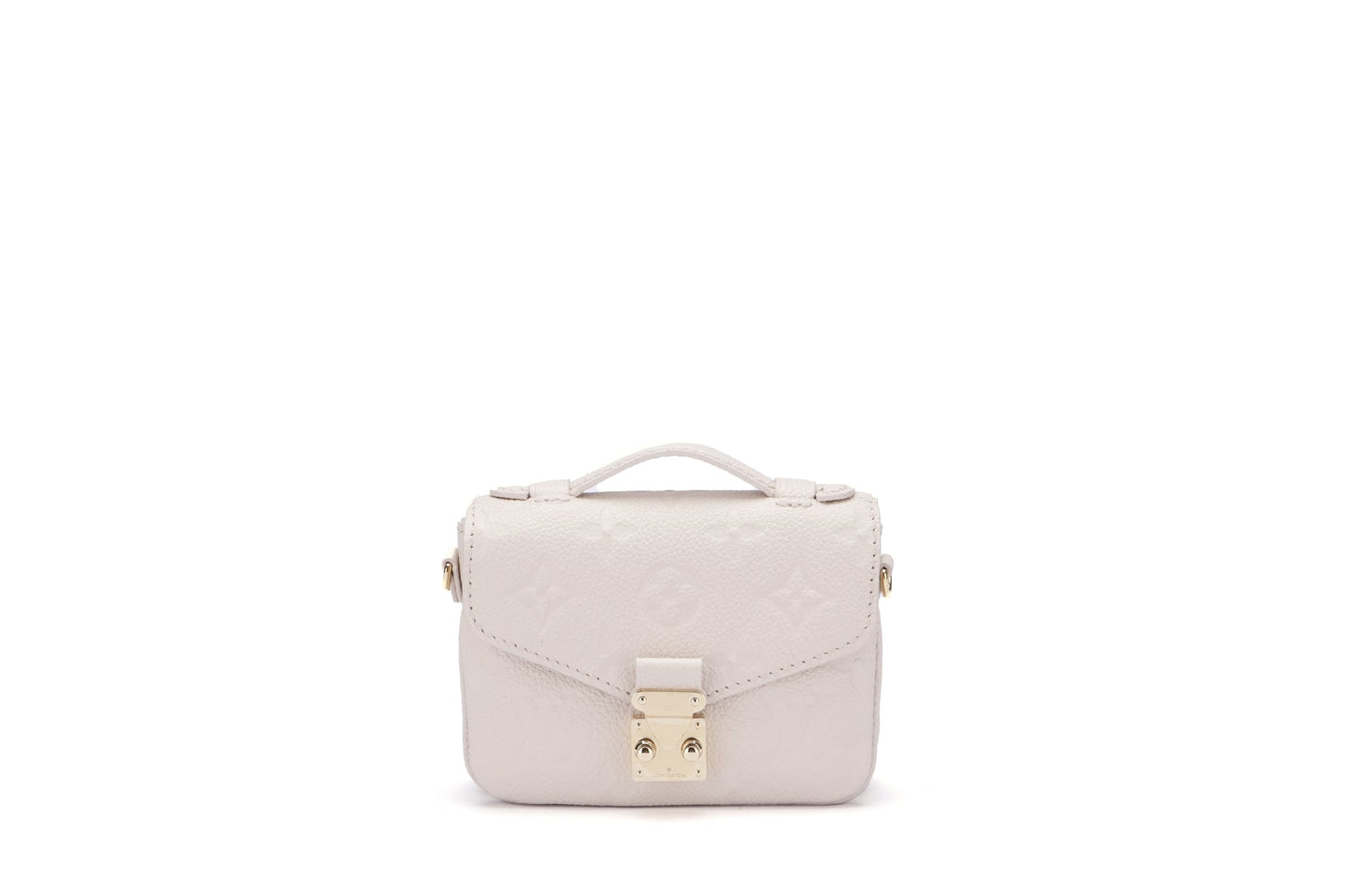 Louis Vuitton Micro Métis (M81390) Monogram Empreinte Beige Color, Gold Hardware with Gold Chain, Dust Cover & Box