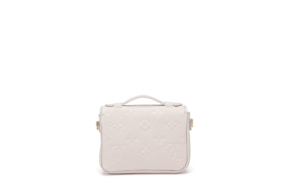 Louis Vuitton Micro Métis (M81390) Monogram Empreinte Beige Color, Gold Hardware with Gold Chain, Dust Cover & Box