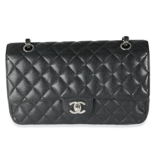 Chanel Black Quilted Caviar Medium Classic Double New Bag