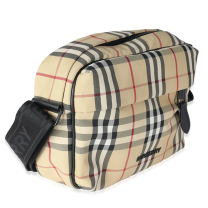 BURBERRY Archive Beige Nylon Vintage Check Paddy Bag