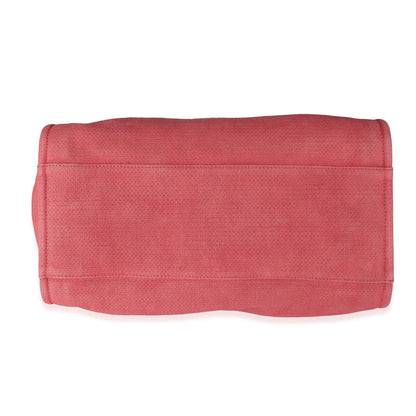 Red Canvas Medium Deauville Tote