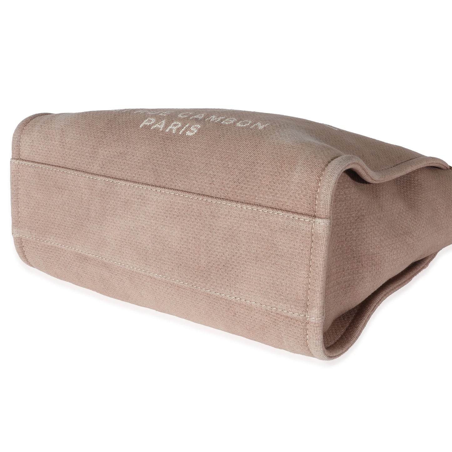Beige Canvas Small Deauville Tote