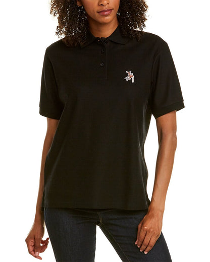 Burberry Pique Polo Shirt Black Regular 00 (XXS)