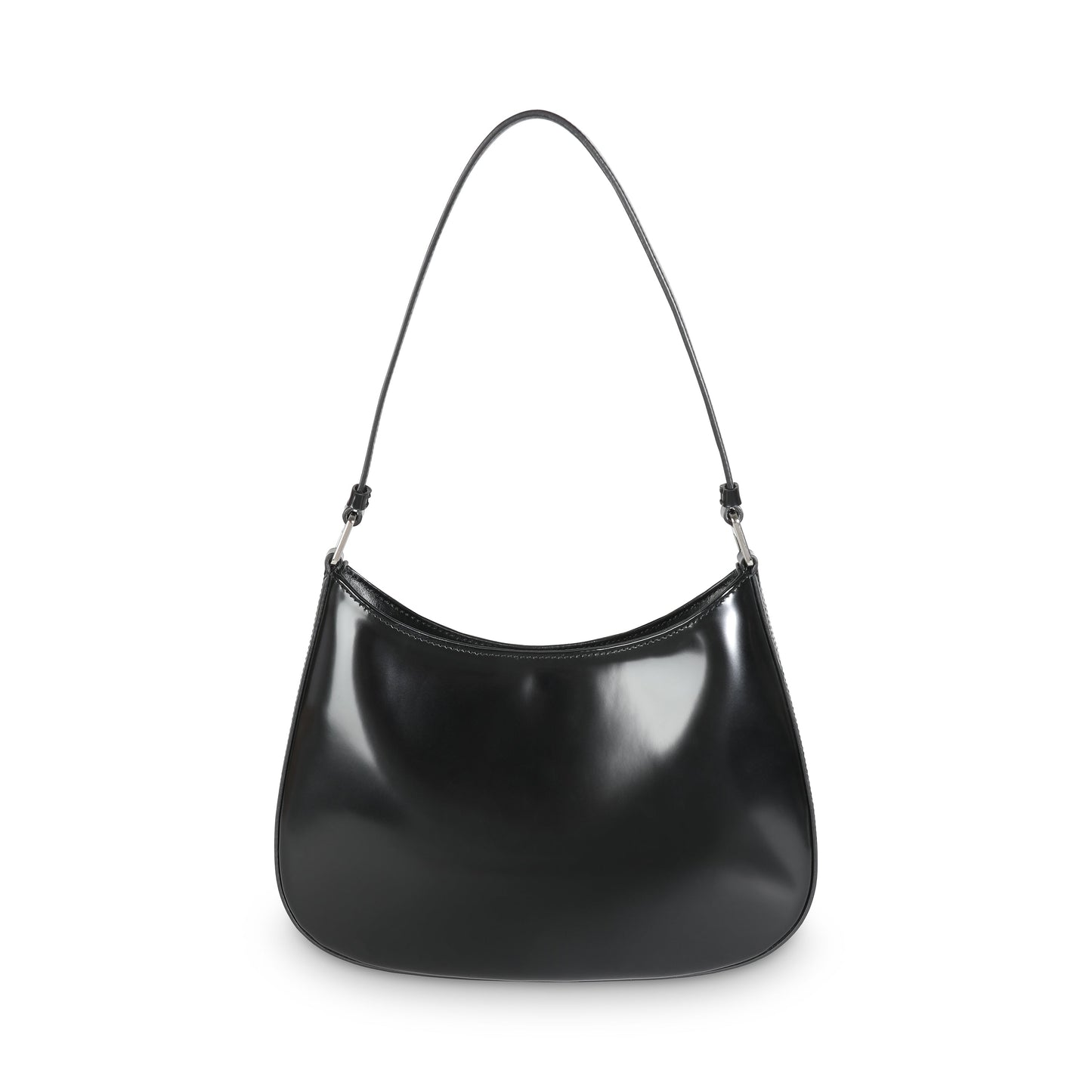 PRADA Black Brushed Leather Cleo Shoulder Bag