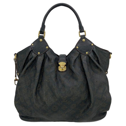 LOUIS VUITTON Black Mahina GM Shoulder Bag