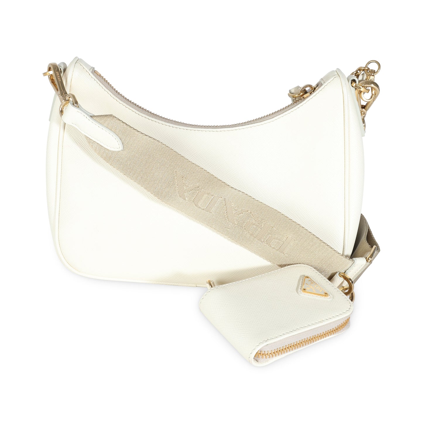 PRADA White Saffiano Re-Edition 2005 Bag