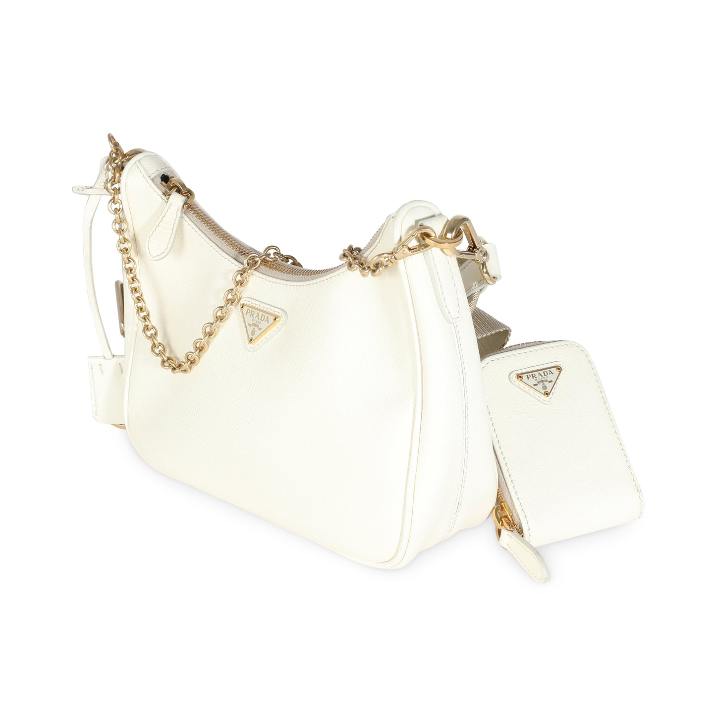 PRADA White Saffiano Re-Edition 2005 Bag