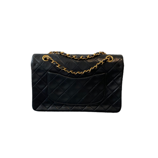 Chanel Black Leather Double flap shoulder bag