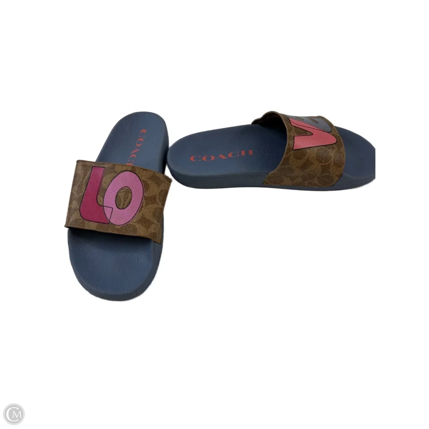 Sandals Designer By Coach In Blue, Size: 8