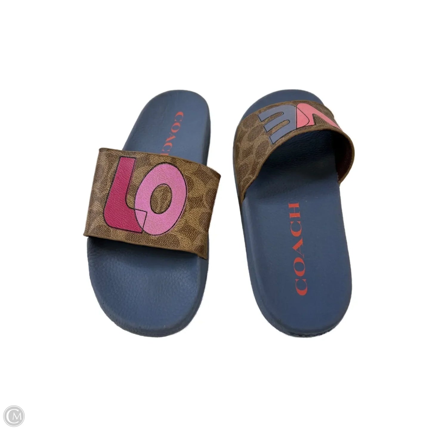 Sandals Designer By Coach In Blue, Size: 8
