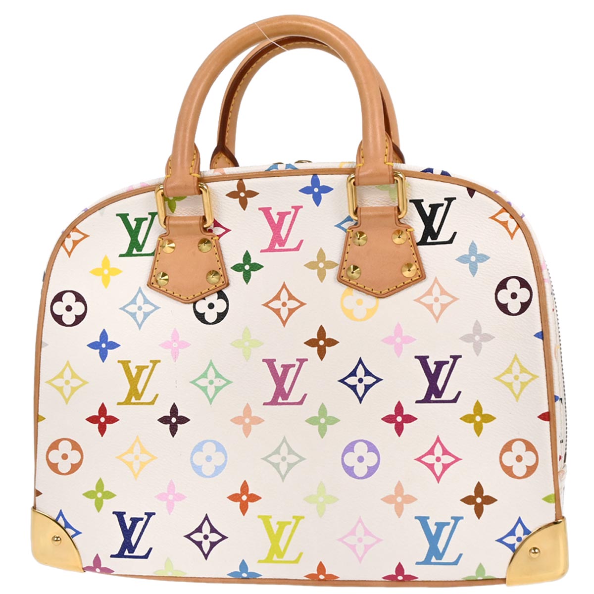 Louis Vuitton 2005 White Monogram Multicolor Trouville Handbag M92663
