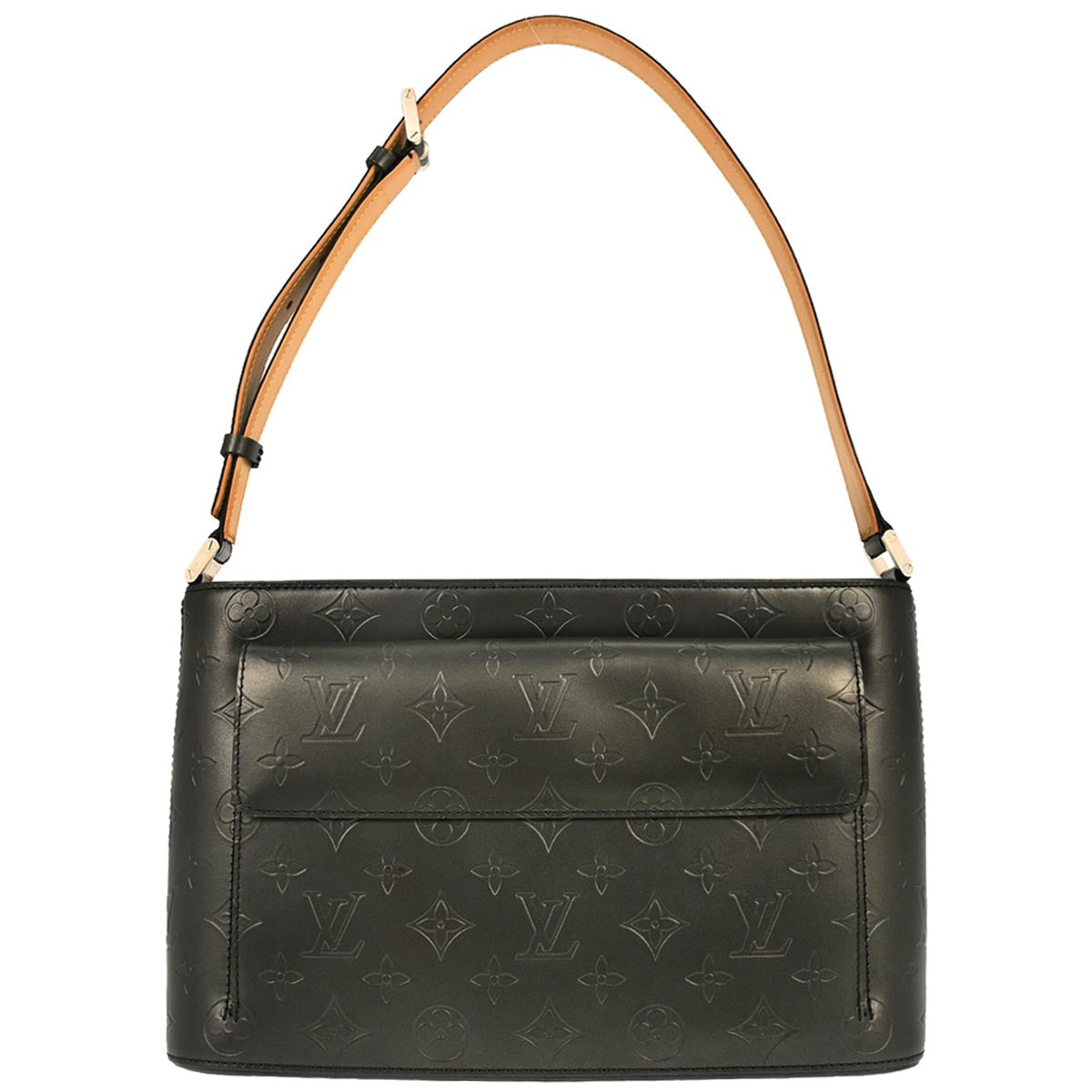 Louis Vuitton 2002 Black Monogram Mat Alston Shoulder Bag M55122