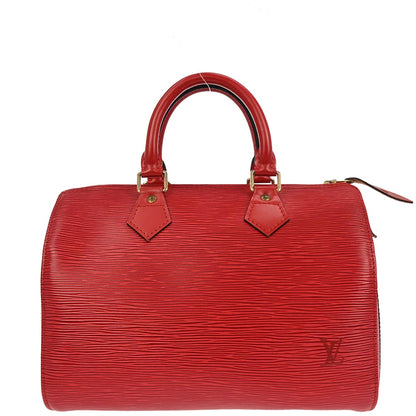 Louis Vuitton 1995 Red Epi Speedy 25 Handbag M43017